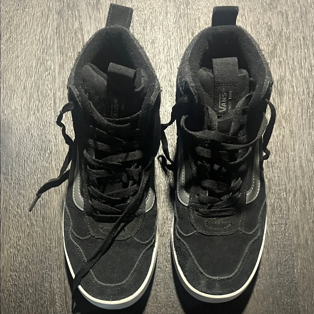 Vans Men's Black and Gray High-Top Sneakers - Picture 1 of 5